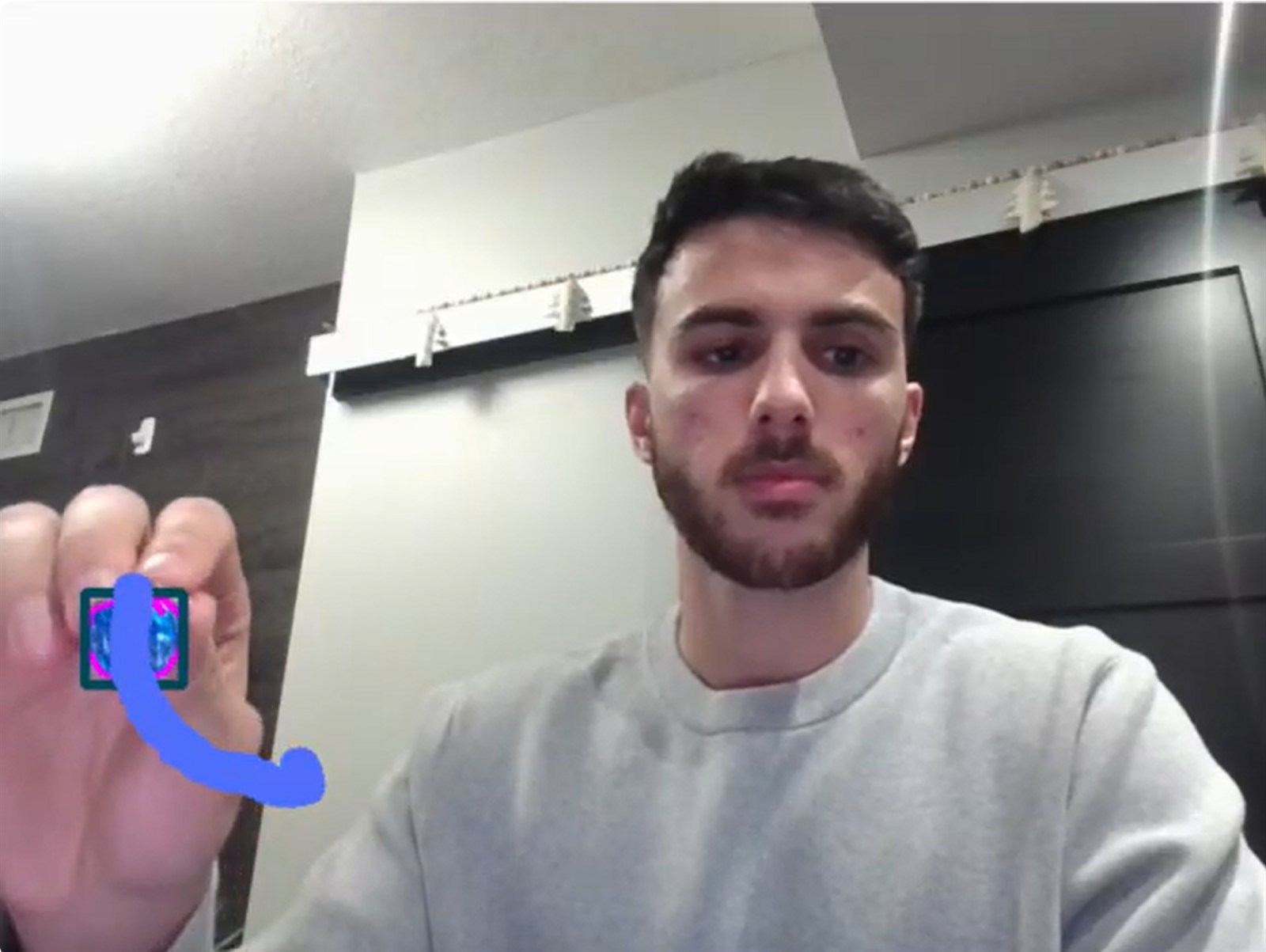Virtual Paint tracking a colored marker to draw on screen